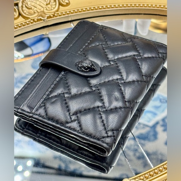 Kurt Geiger Accessories - 🆕 KURT GEIGER LONDON 🧿 NWOT All Black Leather Multi Card Holder